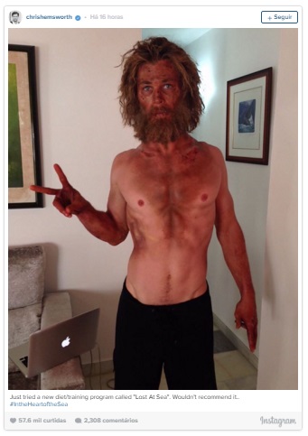 MidiaNews  Chris Hemsworth choca fãs ao mostrar transformação no corpo  para filme