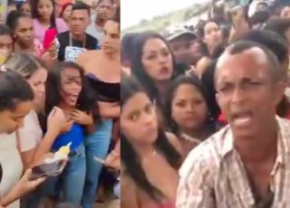 Fiel e amante disputam no soco qual delas vai fazer visita íntima para o ''alecrim dourado'' no presídio. VEJA VÍDEO