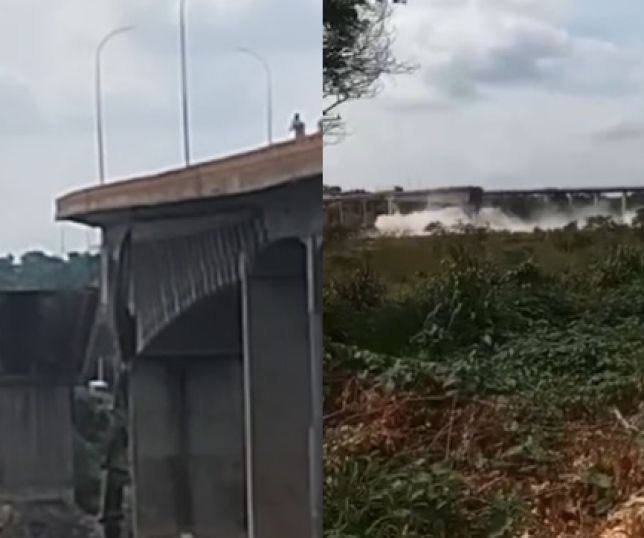 Vídeos mostram momento em que ponte desaba na divisa entre Tocantins e Maranhão. VEJA AS IMAGENS