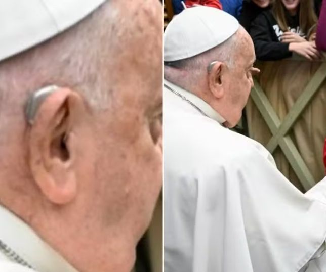 Papa Francisco aparece pela primeira vez com aparelhos auditivos