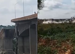 Vídeos mostram momento em que ponte desaba na divisa entre Tocantins e Maranhão. VEJA AS IMAGENS