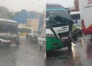 Chuva forte, alagamentos e vários acidentes de trânsito registrados nas ruas desde o começo da manhã em Manaus. VEJA VÍDEOS
