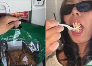 Mulher viraliza ao levar frango assado para voo nos EUA