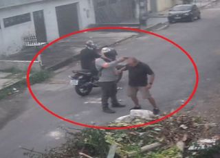 Bandido violento e covarde agride idoso durante assalto no conjunto Manoa, Zona Norte de Manaus. VEJA VÍDEO