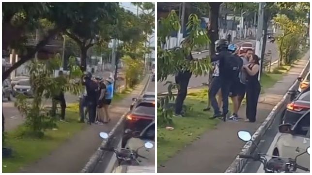 BRIGA  DE TRÂNSITO! DOIS MOTORISTAS VALENTÕES TRAVAM LUTA CORPORAL EM PLENA AVENIDA CONSTANTINO NERY, ZONA CENTRO-SUL DE MANAUS. VEJA VÍDEO