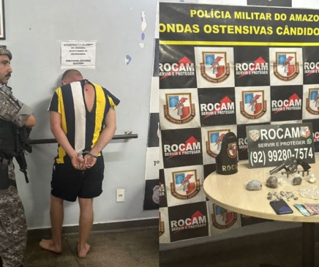 Rocam captura vulgo ''Perigoso'' com ficha criminal surpreendente em beco da Praça 14, Zona Sul de Manaus. VEJA VÍDEO