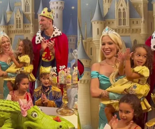 Léo Pereira mostra bastidores da festa da filha de Karoline Lima com Éder Militão e se declara com homenagem