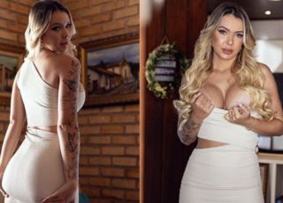 UMA BELDADE! Conheça Flávia Barone, uma loira fatal com olhos azuis que hipnotizam e lábios irresistíveis. VEJA FOTOS