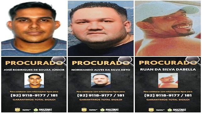 POLÍCIA PRENDE QUATRO SEQUESTRADORES E DIVULGA IMAGENS DE OUTROS TRÊS MEMBROS DA QUADRILHA QUE SÃO PROCURADOS EM MANAUS