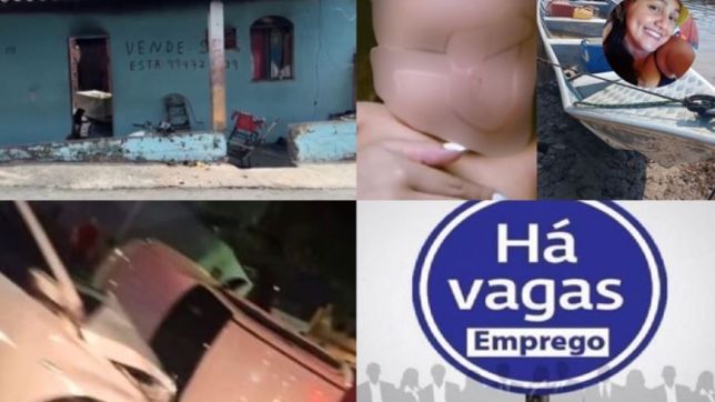 VEJA RESUMO DE NOTÍCIAS NA MANHÃ DESTA SEGUNDA-FEIRA: CASA É INCENDIADA APÓS HOMICÍDIO NO BAIRRO COLÔNIA TERRA NOVA 3; CORPOS DE BEBÊ DE CINCO MESES E MÃE SÃO ENCONTRADOS APÓS ACIDENTE COM JET SKI; SINE OFERTA 317 VAGAS DE EMPREGO