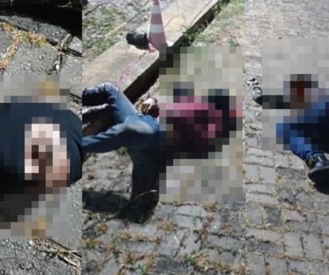 IMAGENS FORTES! Câmeras de segurança mostram momento em que vigilante reage a tentativa de execução em galpão e mata dois homens encapuzados e deixa um ferido. TUDO FILMADO. VEJA VÍDEOS
