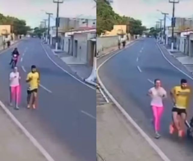Motociclista atropela corredor e foge sem prestar socorro. VEJA VÍDEO