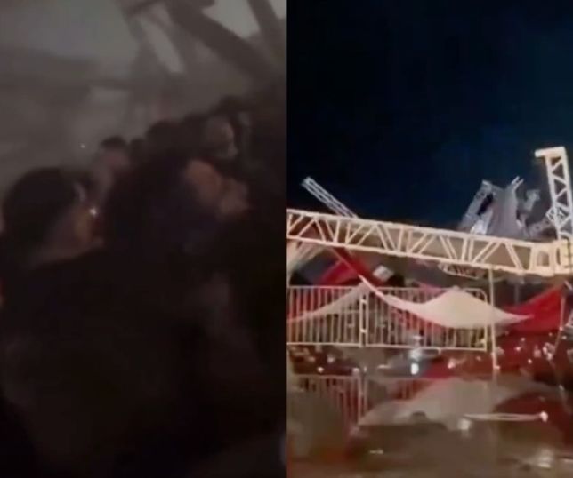 Vídeo mostra momento em que estrutura de festa de medicina desaba e deixa um morto e vários feridos. VEJA AS IMAGENS