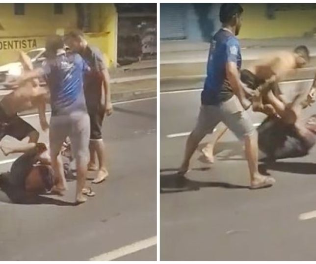 Populares espancam assaltante pego roubando nas proximidades do Shopping Grande Circular, Zona Leste de Manaus. VEJA VÍDEO