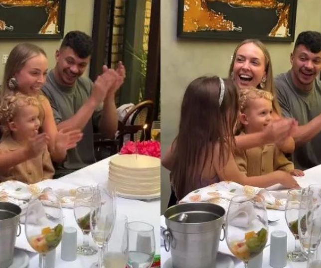 Tata e Cocielo almoçam juntos após beijo em festa da influencer