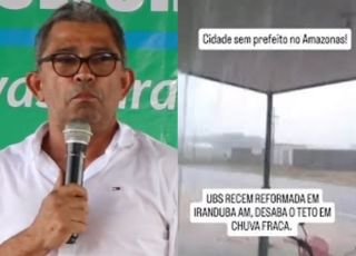 OBRA MILIONÁRIA COM PROBLEMAS: Teto de UBS cai meses após reforma e expõe falhas da gestão do prefeito Augusto Ferraz