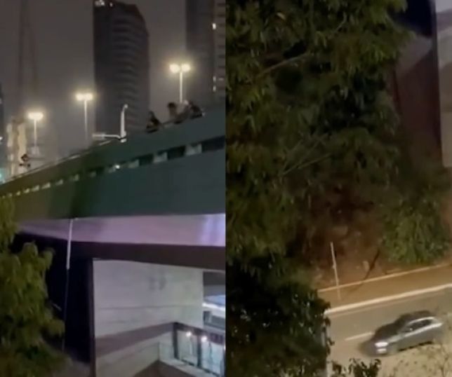 Mulher bate a cabeça em salto irregular de Bungee Jump em viaduto de São Paulo. VEJA VÍDEO