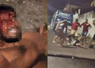 Homem que riscava pinturas e quebrava vidros de carros é espancado brutalmente no bairro Nova Esperança, Zona Centro-Oeste de Manaus. VEJA VÍDEO