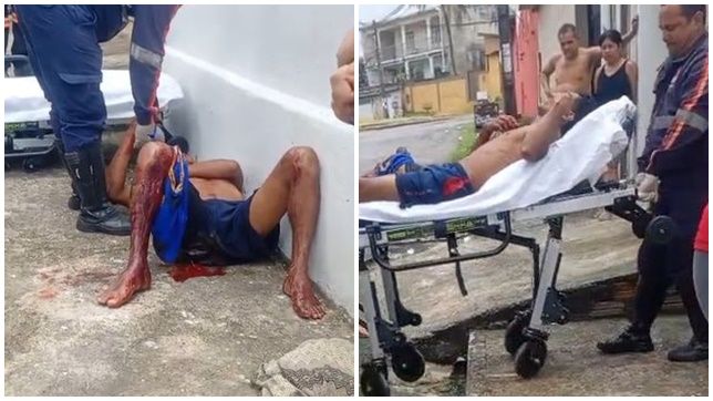 IMAGENS FORTES! HOMEM SUSPEITO DE FURTOS É AGREDIDO POR POPULARES E ESFAQUEADO NAS NÁDEGAS NO CONJUNTO MANOA, ZONA NORTE DE MANAUS. VEJA VÍDEOS