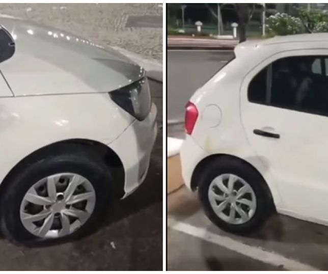 Frequentador denuncia que se negou a pagar taxa cobrada de forma abusiva e flanelinha secaram pneus de seu carro na Ponta Negra, Zona Oeste de Manaus. VEJA VÍDEO