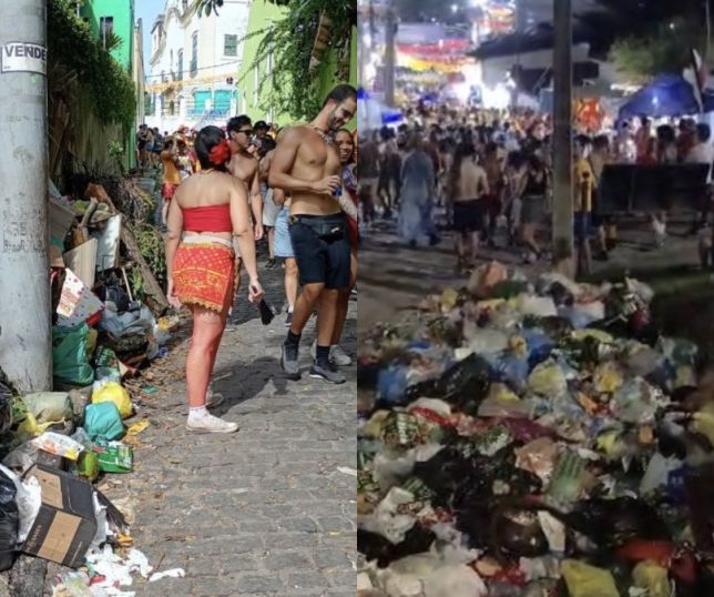 Ladeiras cobertas por resíduos geram polêmica no Carnaval de Olinda. VEJA VÍDEO