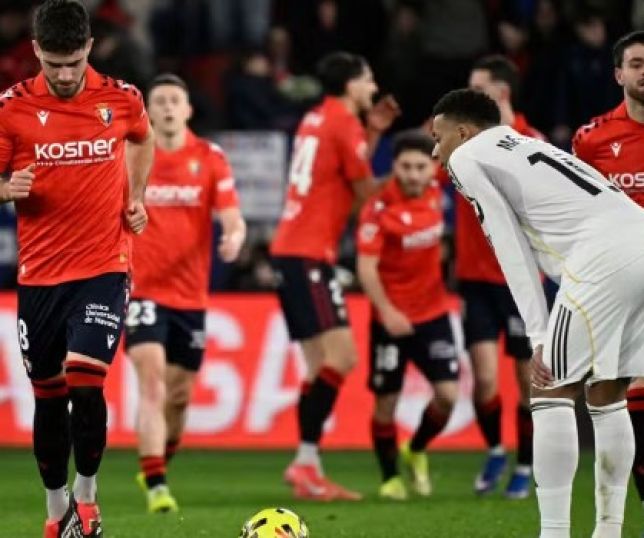 Real Madrid perde para Osasuna e pode perder liderança do Espanhol