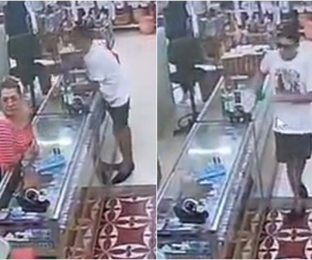 Câmera de segurança filma homem cometendo furto de produto em loja de atacado no Centro de Manaus, Zona Sul. VEJA VÍDEO
