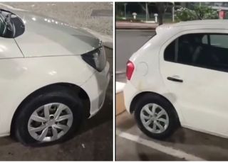 Frequentador denuncia que se negou a pagar taxa cobrada de forma abusiva e flanelinha secaram pneus de seu carro na Ponta Negra, Zona Oeste de Manaus. VEJA VÍDEO