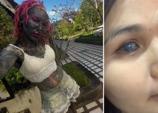 Tatuadora alemã dá um 'novo olho' a tailandesa com deficiência visual