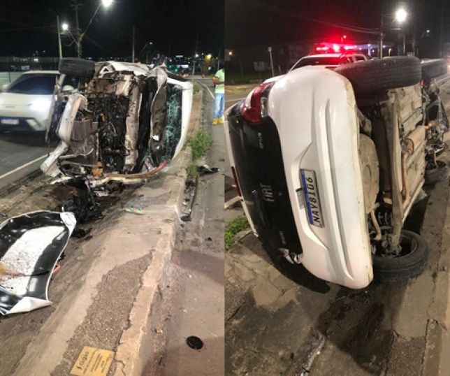 Motorista fica preso às ferragens após grave acidente na avenida Torquato Tapajós, Zona Norte de Manaus. VEJA VÍDEOS