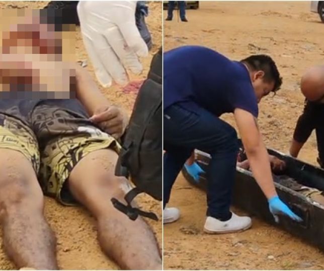 IMAGENS FORTES! Homem é encontrado morto com vários tiros, marcas de tortura e mãos amarradas no bairro Nova Cidade, Zona Norte de Manaus. VEJA VÍDEOS