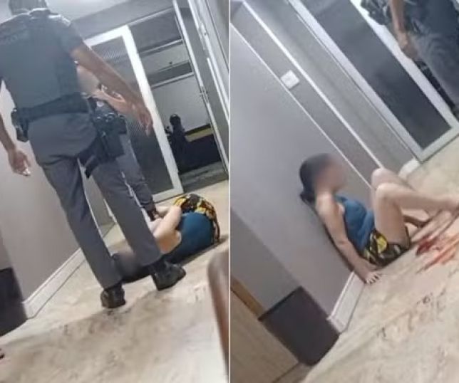 Policial militar chuta rosto de mulher durante abordagem em surto e acaba afastado em São Paulo. VEJA VÍDEO