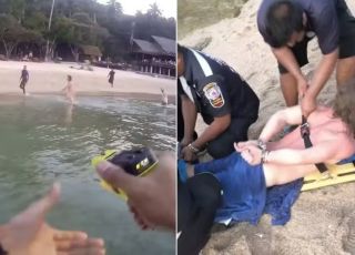 Turista alemão é atingido com arma de choque após entrar nu no mar na chamada ''Ilha da Morte''