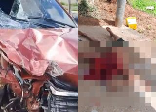 IMAGENS FORTES! Casal morre após carro atropelar bicicleta em rodovia no Ceará; criança fica ferida. VEJA VÍDEOS