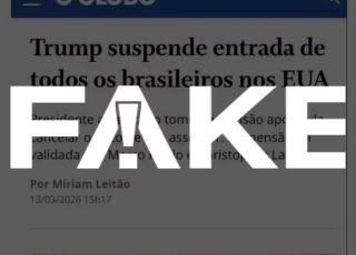 É fake notícia que diz que Trump proibiu entrada de brasileiros nos EUA após decisão do governo Lula
