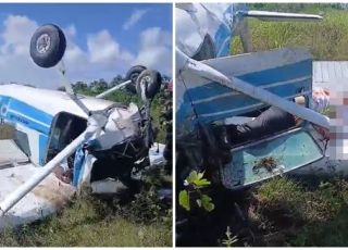 IMAGENS FORTES! Piloto morre na hora e aluno fica gravemente ferido em queda de avião de pequeno porte no Aeroclube do Amazonas. VEJA VÍDEOS