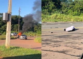 Motocicleta explode após colisão e deixa um morto na AM-070, que liga Manaus a Manacapuru. VEJA VÍDEO