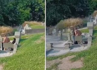 Casal é preso após ser flagrado mantendo relação íntima sobre túmulo em cemitério