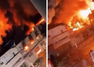 Incêndio de grandes proporções atinge fábrica no Brás e mobiliza dezenas de bombeiros em São Paulo. VEJA VÍDEO