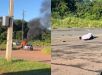 Motocicleta explode após colisão e deixa um morto na AM-070, que liga Manaus a Manacapuru. VEJA VÍDEO