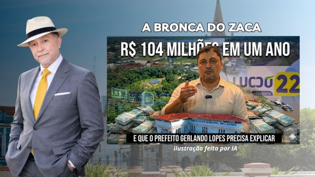 'A BRONCA DO ZACA': OS R$ 104 MILHÕES DE LÁBREA - PREFEITO GERLANDO PRECISA EXPLICAR PARA ONDE FOI TANTO DINHEIRO
