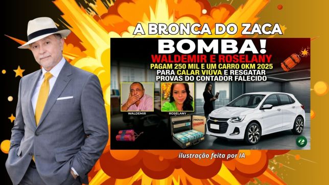 'A BRONCA DO ZACA': BOMBA: WALDEMIR SANTANA E ROSELANY MENDONÇA PAGAM 250 MIL E CARRO 2025 PARA CALAR VIÚVA E RESGATAR PROVAS DO CONTADOR FALECIDO DO SINDICATO DOS METALÚRGICOS