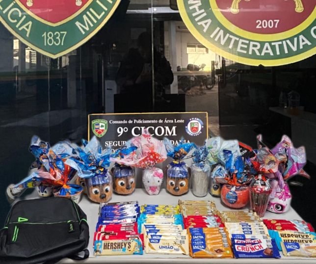 Tentativa de furto em Manaus: adolescente é apreendida com dezenas de chocolates em shopping