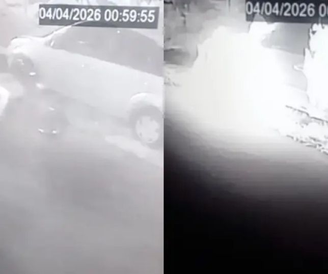 Criminosos incendeiam carro de policial militar durante a madrugada em Manaus. VEJA VÍDEO