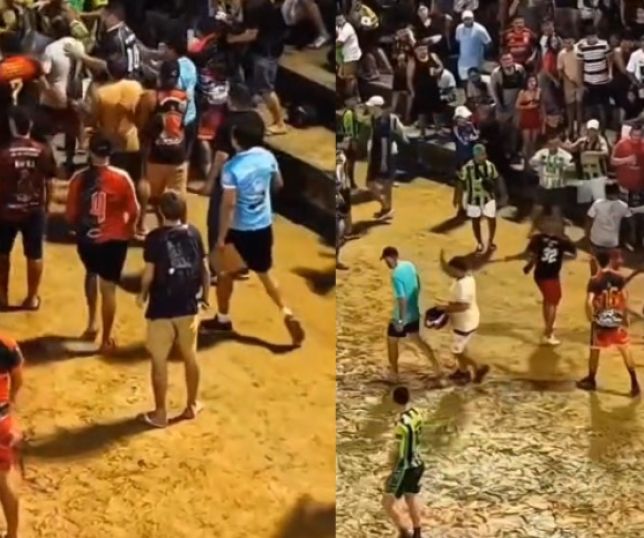 Briga marca final de campeonato de futebol no bairro Redenção, em Manaus. VEJA VÍDEO