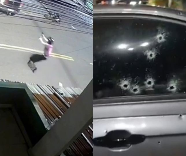 Criminosos armam emboscada e fuzilam carro com dupla dentro em Coari, interior do Amazonas. VEJA VÍDEO