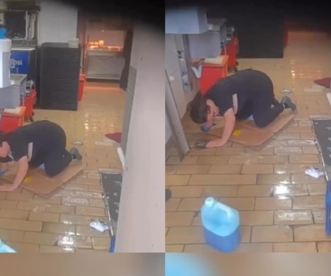 Cliente flagra funcionária em situação suspeita e levanta alerta sobre higiene em unidade de fast-food. VEJA VÍDEO
