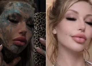 Influenciadora revela como seria seu rosto sem tatuagens, mas decide manter as marcas no corpo