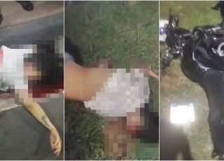 IMAGENS FORTES! Casal morre no local após queda brusca com motocicleta na Avenida das Torres, Zona Norte de Manaus. VEJA VÍDEOS