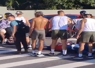 Mulher fica em estado grave após ser atropelada violentamente na avenida Constantino Nery, Zona Centro-Sul de Manaus. VEJA VÍDEOS